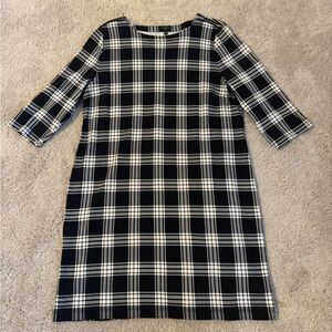 Talbots Monochrome Plaid Dress